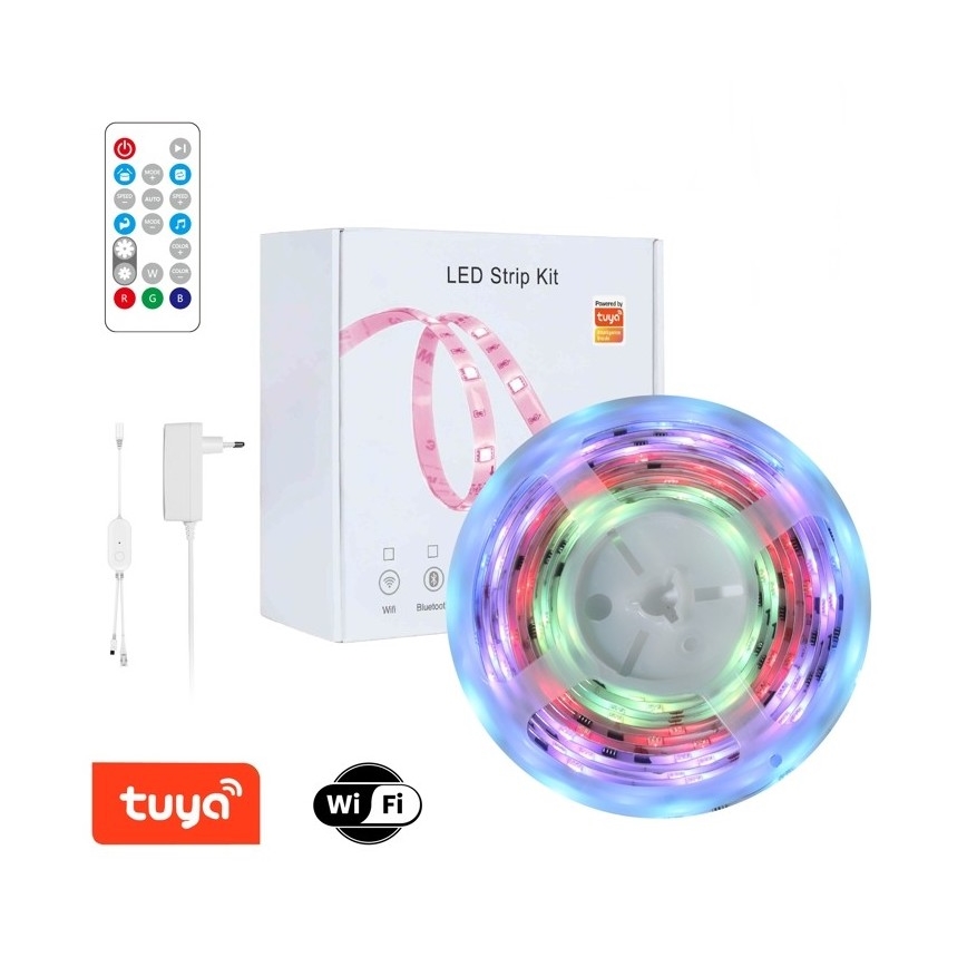 Immax NEO 07734L - LED RGB Димируема дигитална лента NEO LITE LED/18W/230V 5m MUSIC IP65 Wi-Fi Tuya + дистанционно