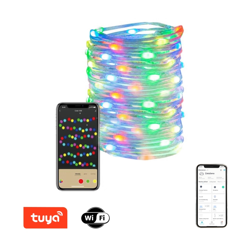 Immax NEO 07736L - LED RGB Димируем екстериорен лента NEO LITE LED/8,4W/230V 16 m IP44 Wi-Fi Tuya