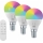 Immax NEO 07745CDO - Комплект от 3 LED крушки RGB+CCT, димируеми, E14/6W/230V, Tuya Wi-Fi + дистанционно управление