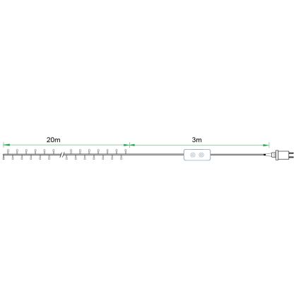 Immax NEO 07749L - LED Димируем екстериорен верига NEO LITE 200xLED/8 функции 23m 2700-6500K IP44 Wi-Fi Tuya