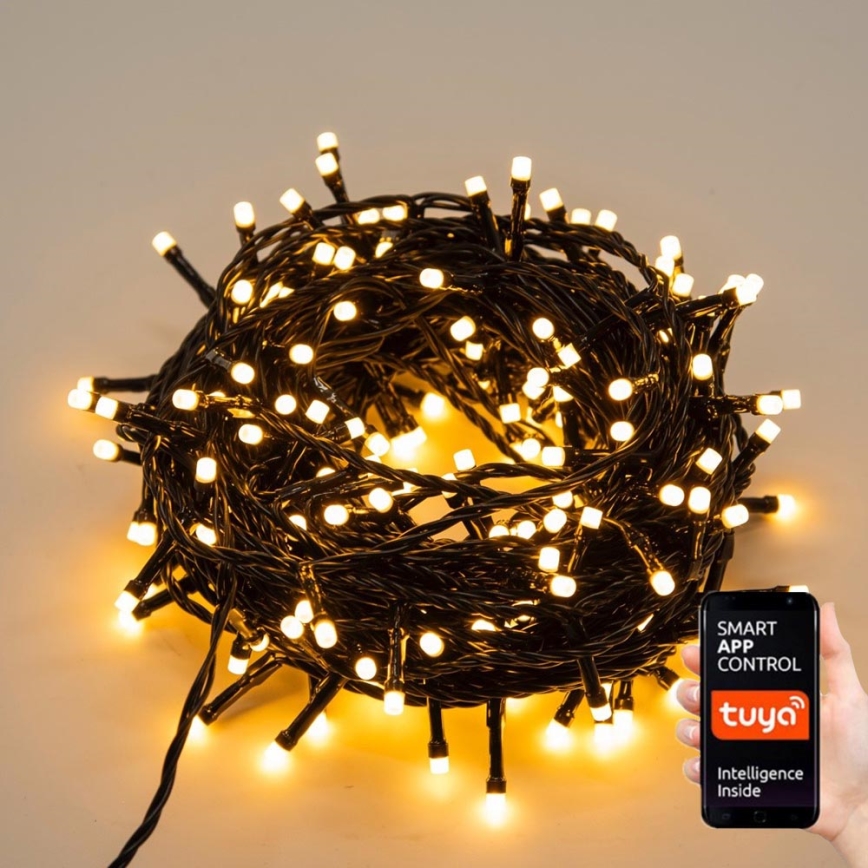 Immax NEO 07755L - LED Димируем екстериорен верига NEO LITE 400xLED/8 функции 43m IP44 Wi-Fi Tuya топло бял