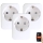 Immax NEO 07761C - К-кт 3бр. смарт контакти NEO LITE 3680W/230V/16A Wi-Fi Tuya