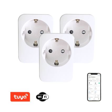 Immax NEO 07761C - К-кт 3бр. смарт контакти NEO LITE 3680W/230V/16A Wi-Fi Tuya