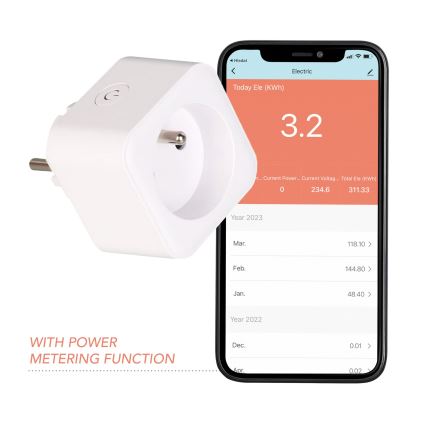Immax NEO 07762L - Смарт контакт NEO LITE 3680W/230V/16A Wi-Fi Tuya