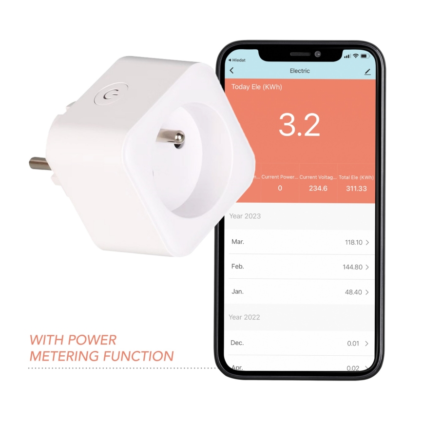 Immax NEO 07762L - Смарт контакт NEO LITE 3680W/230V/16A Wi-Fi Tuya