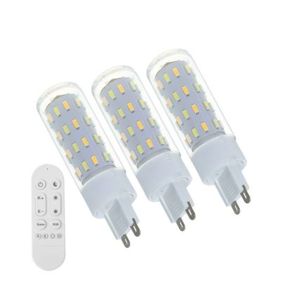 Immax NEO 07763CDO - Комплект 3x димируема LED крушка CCT G9/4W/230V Wi‑Fi Tuya + дистанционно управление