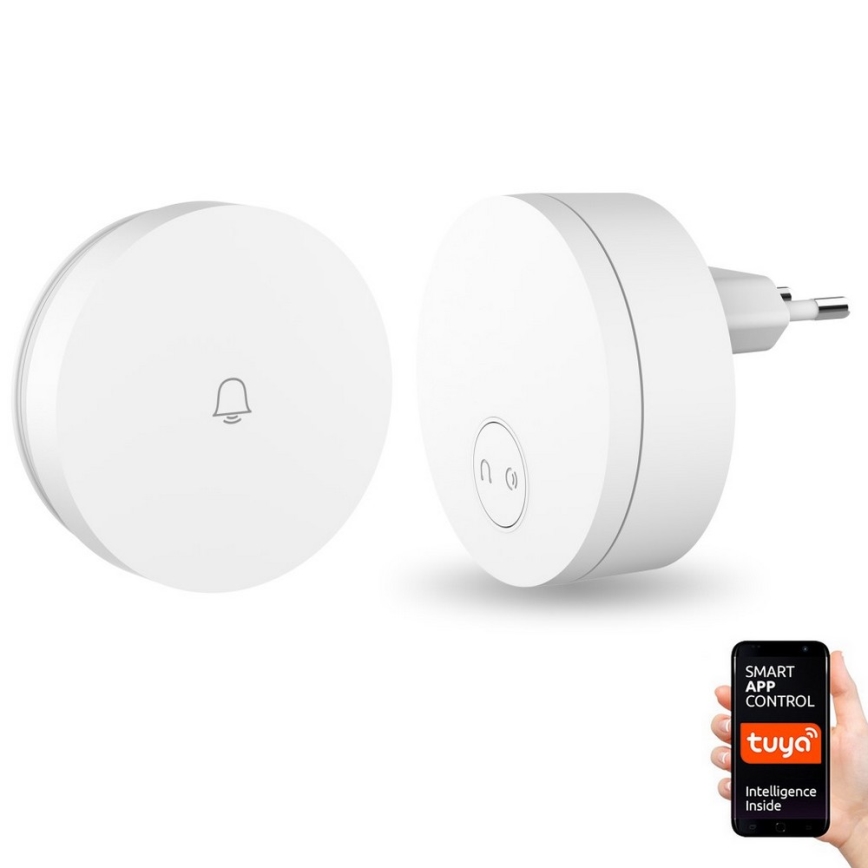 Immax NEO 07769L - Безжичен звънец за контакт NEO LITE 230V Wi-Fi Tuya