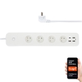 Immax NEO 07771L- Разклонител NEO LITE Smart 4AC+3xUSB+1xUSB-C Wi-Fi Tuya