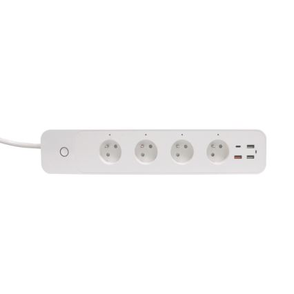 Immax NEO 07771L- Разклонител NEO LITE Smart 4AC+3xUSB+1xUSB C Wi-Fi Tuya