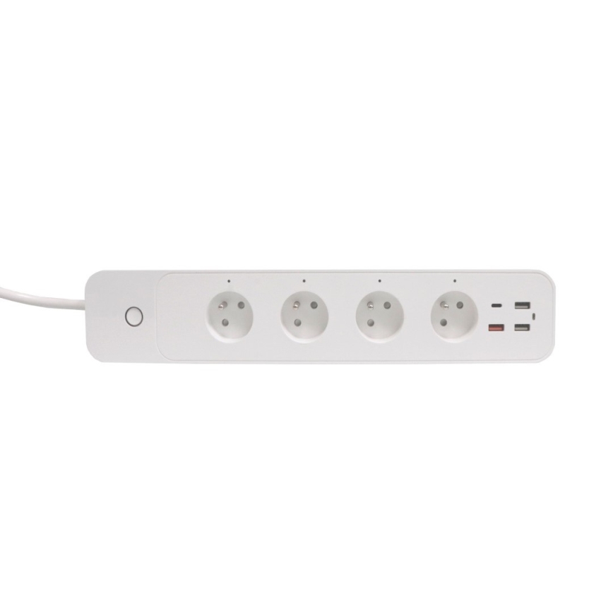 Immax NEO 07771L- Разклонител NEO LITE Smart 4AC+3xUSB+1xUSB C Wi-Fi Tuya