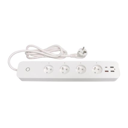 Immax NEO 07771L- Разклонител NEO LITE Smart 4AC+3xUSB+1xUSB C Wi-Fi Tuya