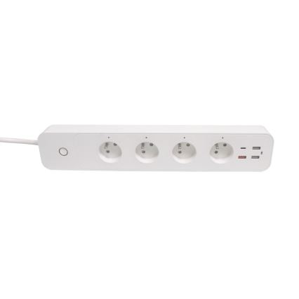 Immax NEO 07771L- Разклонител NEO LITE Smart 4AC+3xUSB+1xUSB C Wi-Fi Tuya
