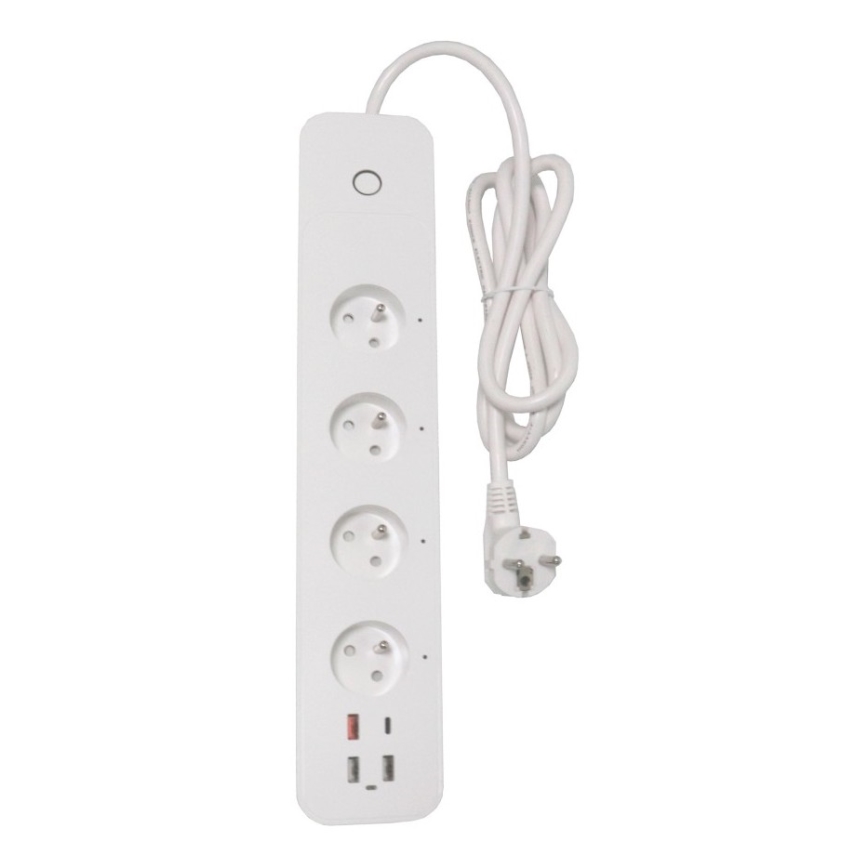 Immax NEO 07771L- Разклонител NEO LITE Smart 4AC+3xUSB+1xUSB C Wi-Fi Tuya