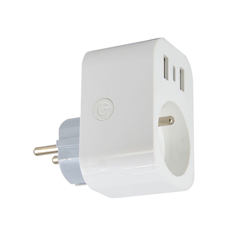 Immax NEO 07772L- Интелигентен разклонител за контакти 16A/230V + 2xUSB+1xUSB C Wi-Fi Tuya