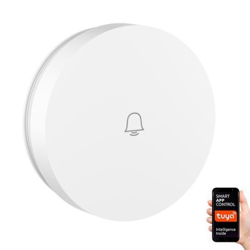Immax NEO 07780L - Резервен бутон за безжичен звънец за врата IP55 Wi-Fi Tuya бял