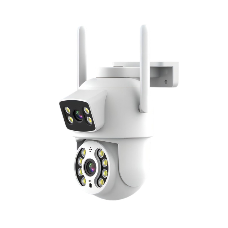 Immax NEO 07783L - Външна смарт камера със сензор DOUBLE 355° P/T 2x2MP IP65 Wi-Fi Tuya