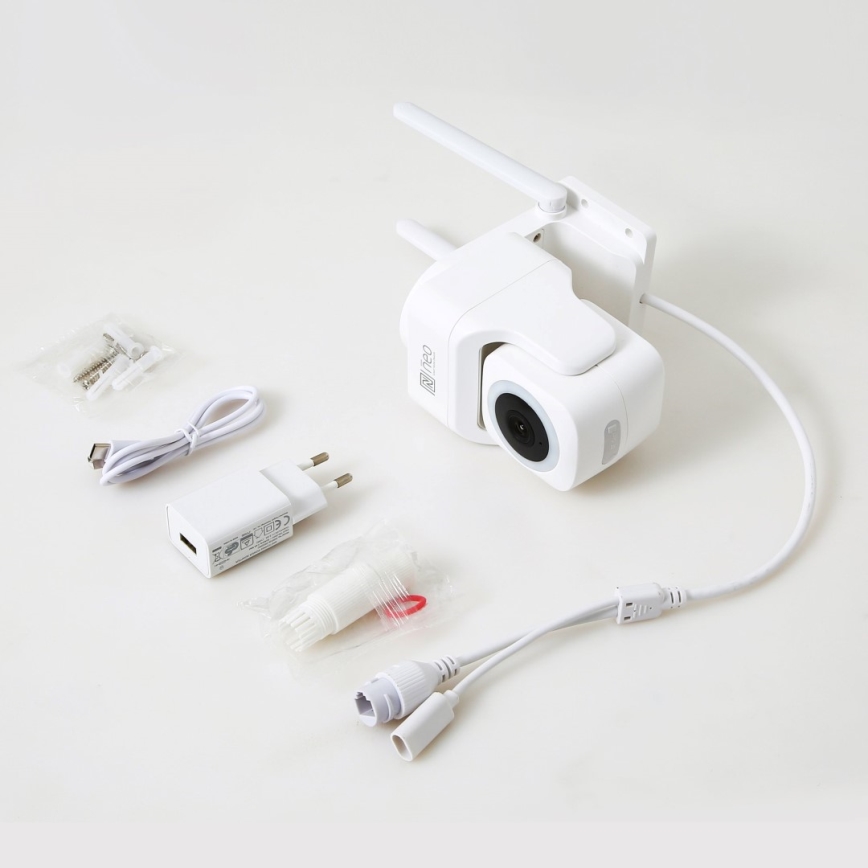 Immax NEO 07793L - Умна външна камера с CUBE сензор 4MP 5V IP65 Wi-Fi Tuya