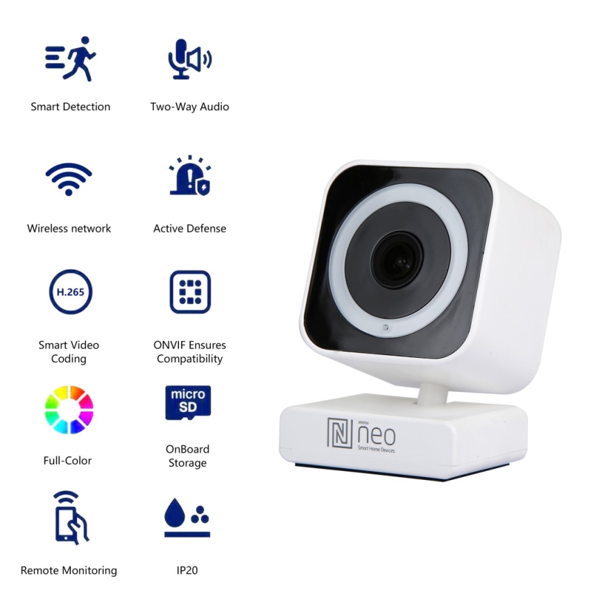 Immax NEO 07796L-Интелигентен интериор камера със сензор LITTLE CUBE 3MP 5V Wi-Fi Tuya