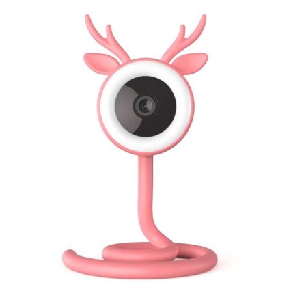 Immax NEO 07798L - Интелигентен презареждащ бебешки монитор 5V Wi-Fi Tuya розов