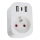 Immax NEO 07799L - Интелигентен разклонител за контакти 16A/230V + 2xUSB+1xUSB C Wi-Fi Tuya