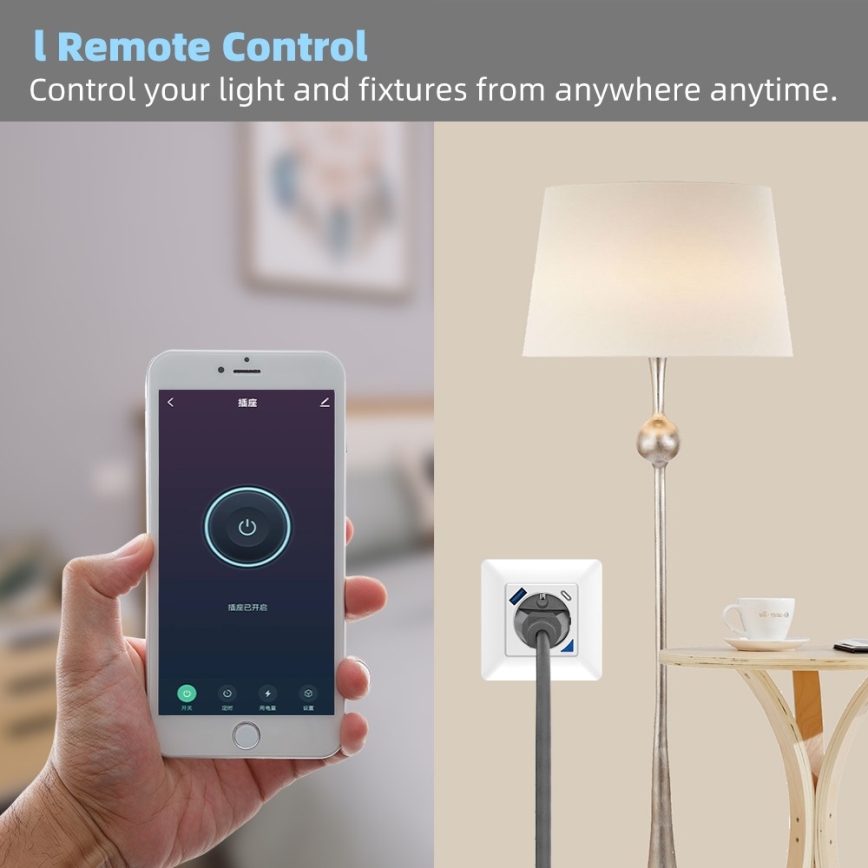 Immax NEO 07801L - Смарт щепсел 16A/230V + 1xUSB-A+1xUSB C Tuya