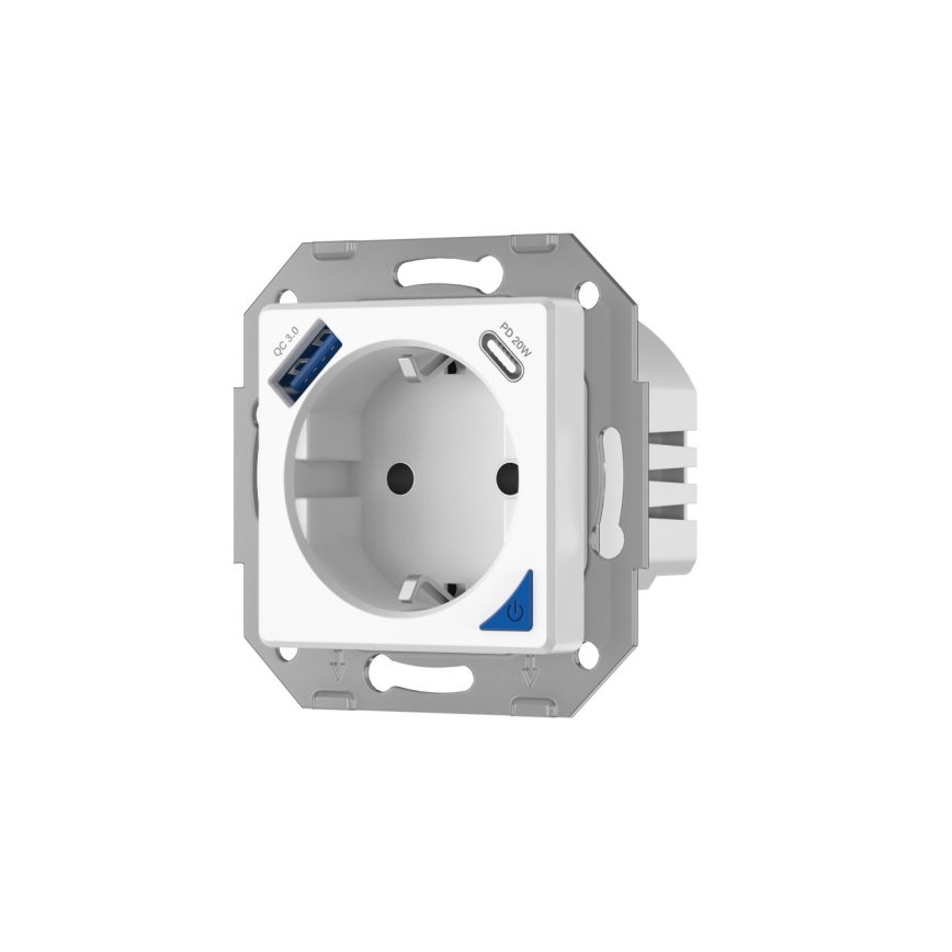 Immax NEO 07801L - Смарт щепсел 16A/230V + 1xUSB-A+1xUSB C Tuya
