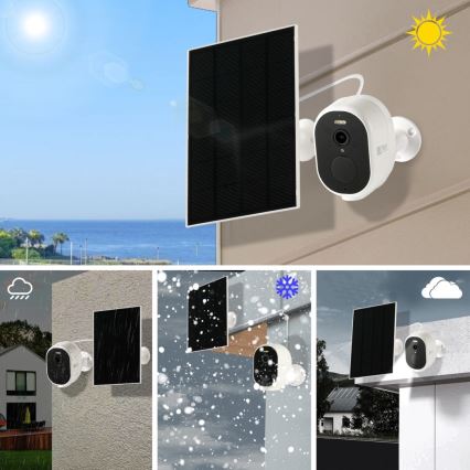 Immax NEO 07802L - Умна външна соларна камера с BARREL сензор 5000 mAh Wi-Fi Tuya IP65