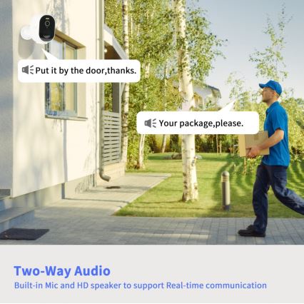 Immax NEO 07802L - Умна външна соларна камера с BARREL сензор 5000 mAh Wi-Fi Tuya IP65