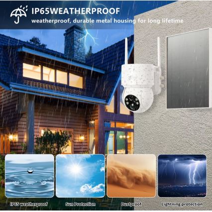 Immax NEO 07803L - Умна външна соларна камера със сензор SENTRY 6000 mAh Wi-Fi Tuya IP65