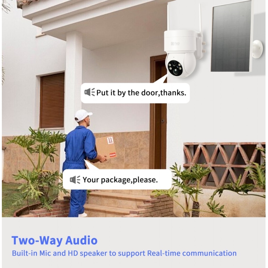 Immax NEO 07803L - Умна външна соларна камера със сензор SENTRY 6000 mAh Wi-Fi Tuya IP65