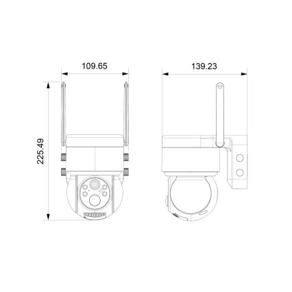 Immax NEO 07803L - Умна външна соларна камера със сензор SENTRY 6000 mAh Wi-Fi Tuya IP65
