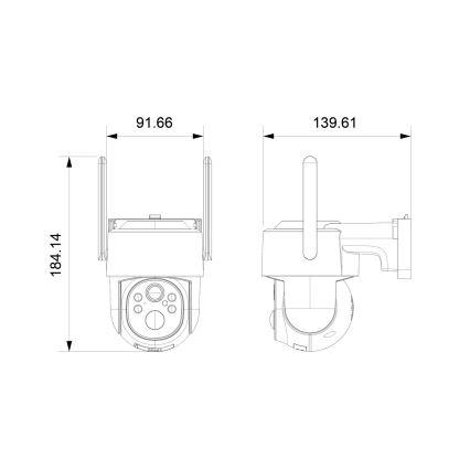 Immax NEO 07804L - Умна външна соларна камера със сензор 9000 mAh IP65