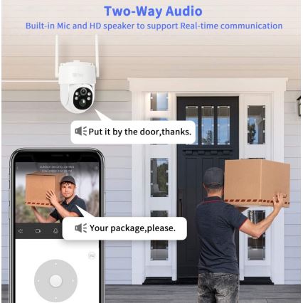 Immax NEO 07804L - Умна външна соларна камера с 9000 mAh сензор, Wi-Fi, Tuya, IP65