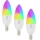 Immax NEO 07808C - Комплект 3x LED RGB+CCT димируема крушка E14/4,8W/230V Wi-Fi Tuya