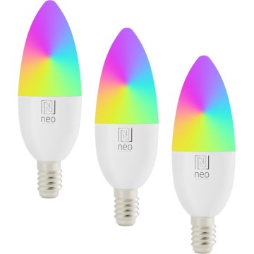 Immax NEO 07808C - Комплект от 3 бр. димируеми LED крушки RGB+CCT E14/4,8W/230V