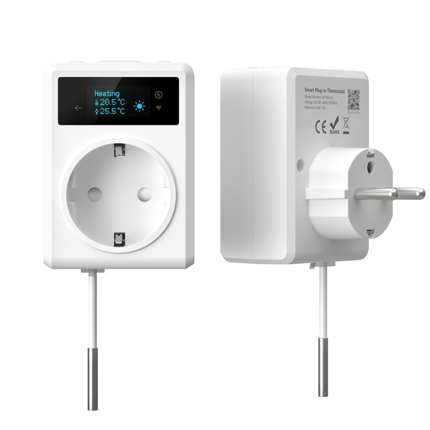 Immax NEO 07811L - Умен контакт с термометър F 3680W Wi-Fi