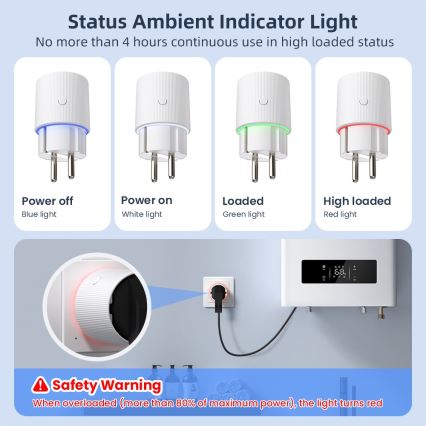 Immax NEO 07812L - Умен контакт E 3500W Tuya Wi-Fi