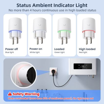 Immax NEO 07812L - Умна розетка E 3500W Wi-Fi
