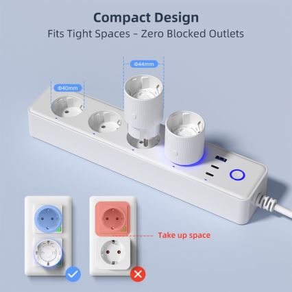 Immax NEO 07813L - Умен контакт тип F 3500W Tuya Wi-Fi