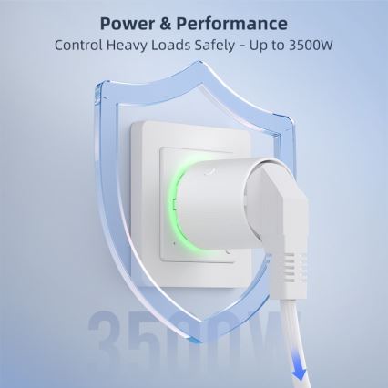 Immax NEO 07813L - Умен контакт тип F 3500W Tuya Wi-Fi
