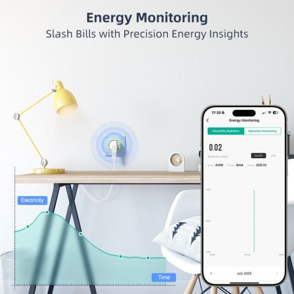 Immax NEO 07813L - Умен контакт тип F 3500W Tuya Wi-Fi