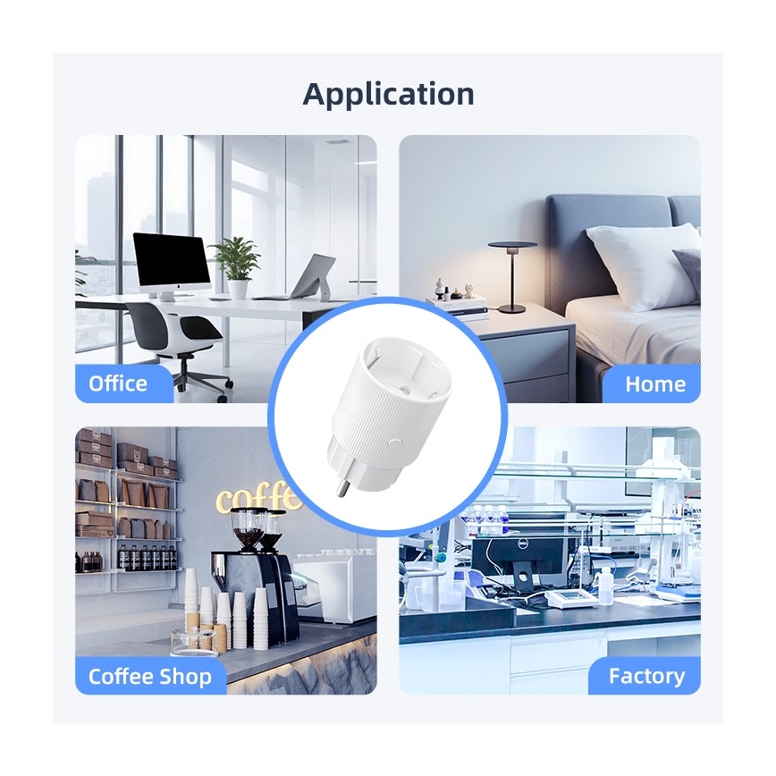 Immax NEO 07813L - Умен контакт тип F 3500W Tuya Wi-Fi