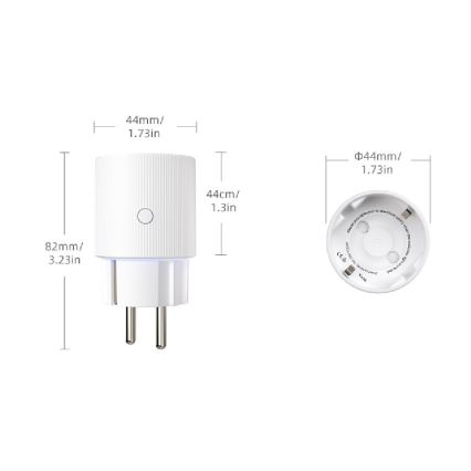 Immax NEO 07813L - Умен контакт тип F 3500W Tuya Wi-Fi