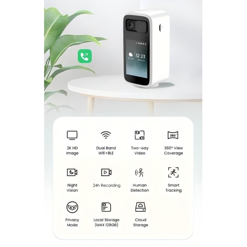Immax NEO 07814L - Интелигентна вътрешна камера със сензор 4 MP, 5V, Wi-Fi