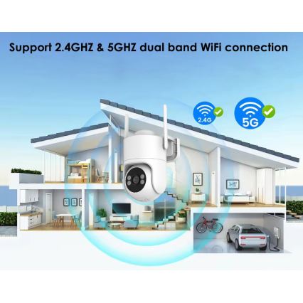 Immax NEO 07819L - Интелигентна външна камера с 4 MP сензор, 5V захранване, IP65 защита, Tuya Wi‑Fi