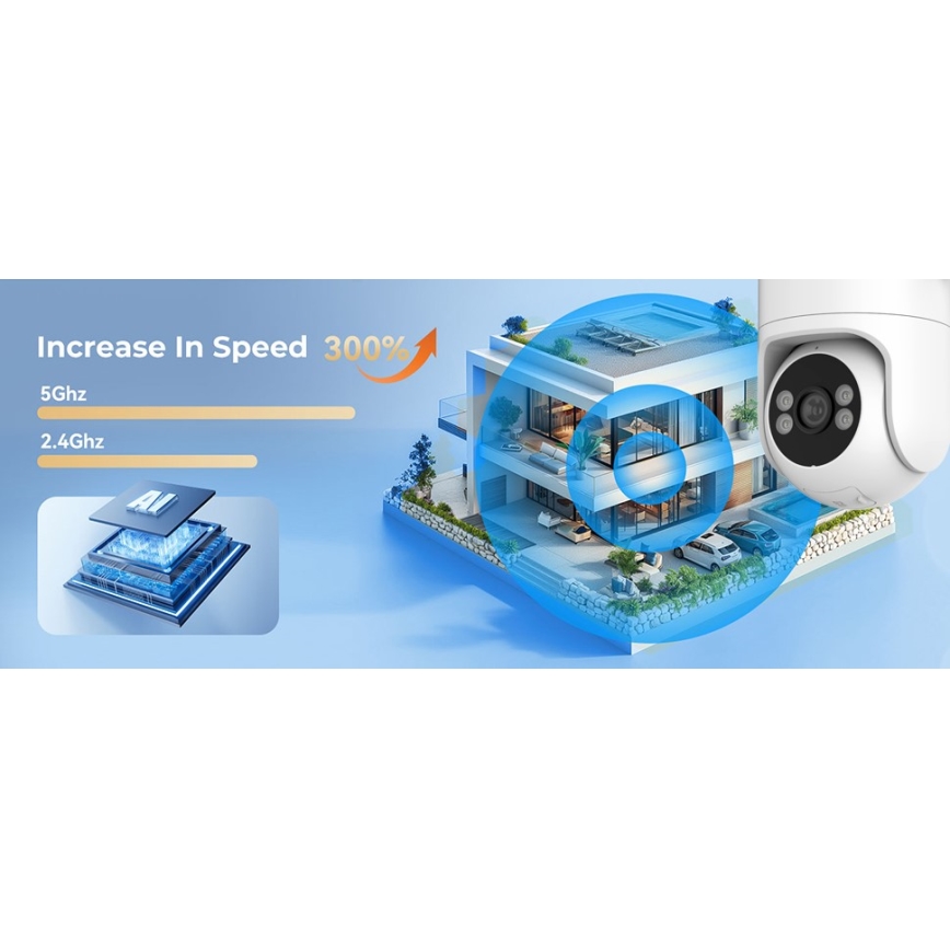 Immax NEO 07819L - Интелигентна външна камера с 4 MP сензор, 5V захранване, IP65 защита, Tuya Wi‑Fi