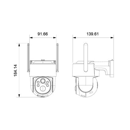 Immax NEO 07820L - Умна външна соларна камера със сензор 6000 mAh IP65