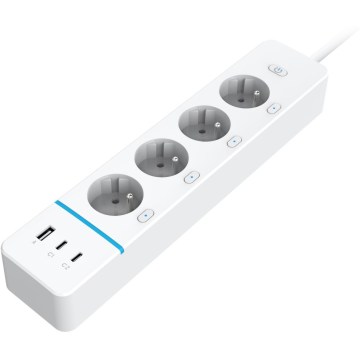 Immax NEO 07821L - Разклонител NEO LITE Smart 4AC+1xUSB+2xUSB-C Wi-Fi