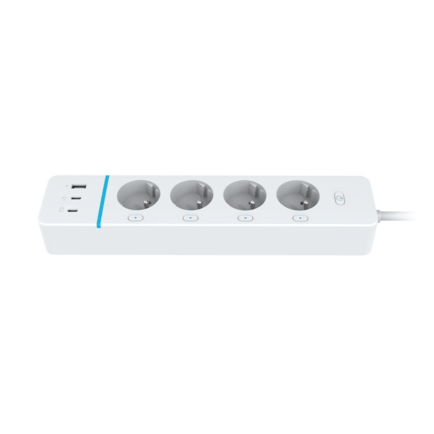 Immax NEO 07821L - Умен удължител NEO LITE 4x AC + 1x USB + 2x USB-C Tuya Wi-Fi