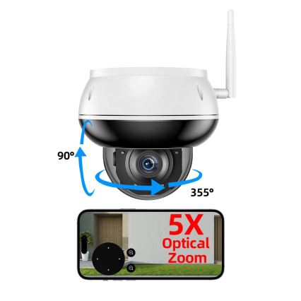 Immax NEO 07825L - Умна куполна външна камера (DOME) с 5 MP сензор, 230V, IP66, TUYA, Wi‑Fi